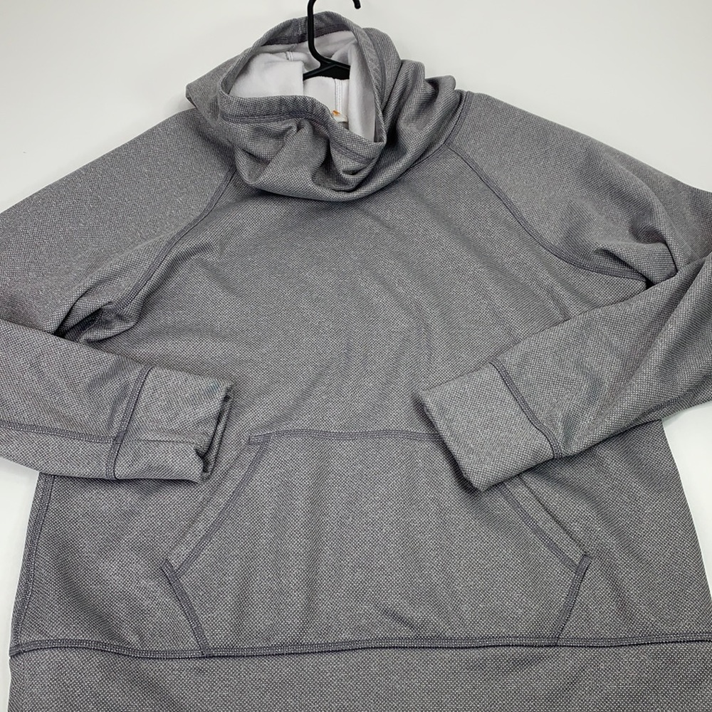Lucy Activewear Women's Grey Hooded Pullover Sweatshirt Size Medium